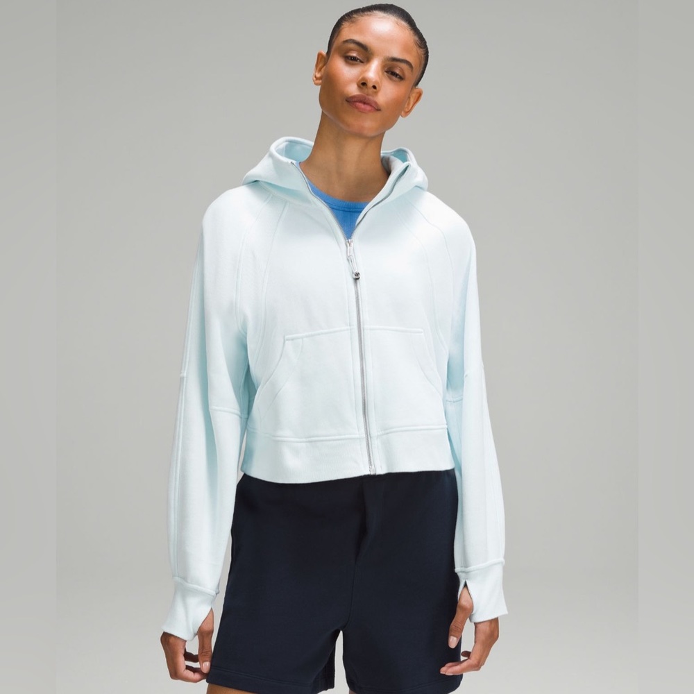 Lululemon Scuba Crop Full Zip Sheer Blue XL/XXL New With Tag Hoodie Sweatshirt